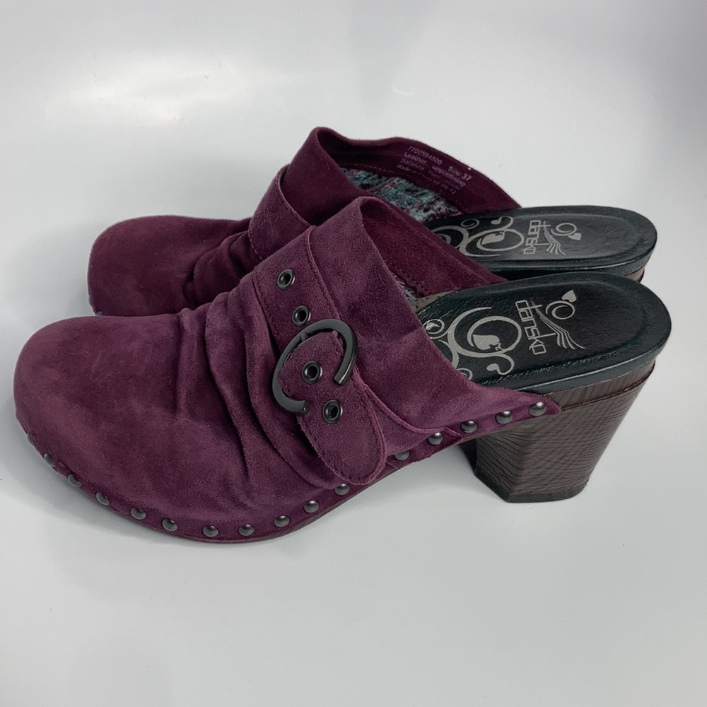 Dansko purple leather clogs size 37 - Picture 3 of 8